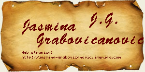 Jasmina Grabovičanović vizit kartica